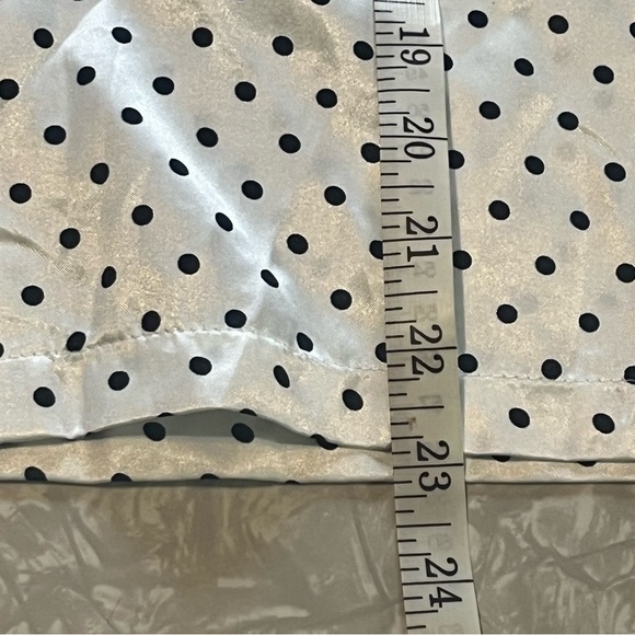 vintage silky pajama set white and navy blue shorts short sleeve size large - Picture 8 of 11